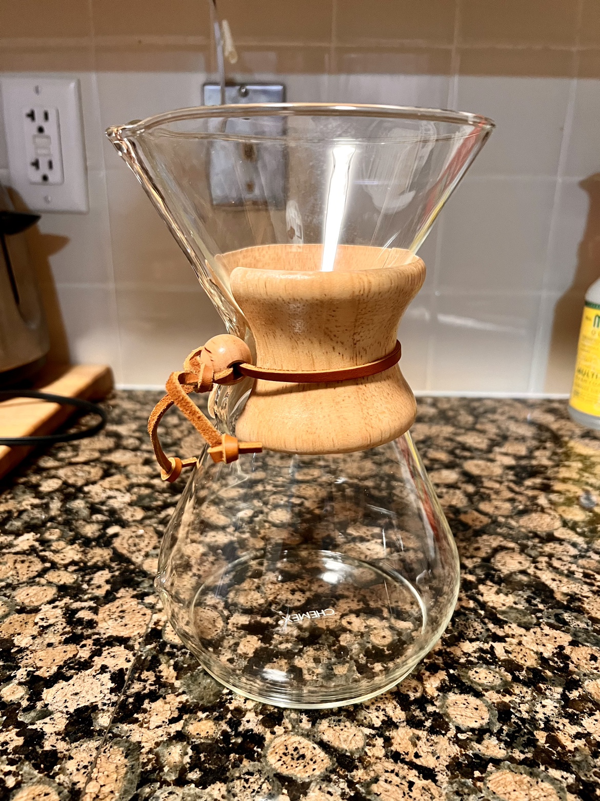8-Cup Chemex in original box, with filters and cleaner included