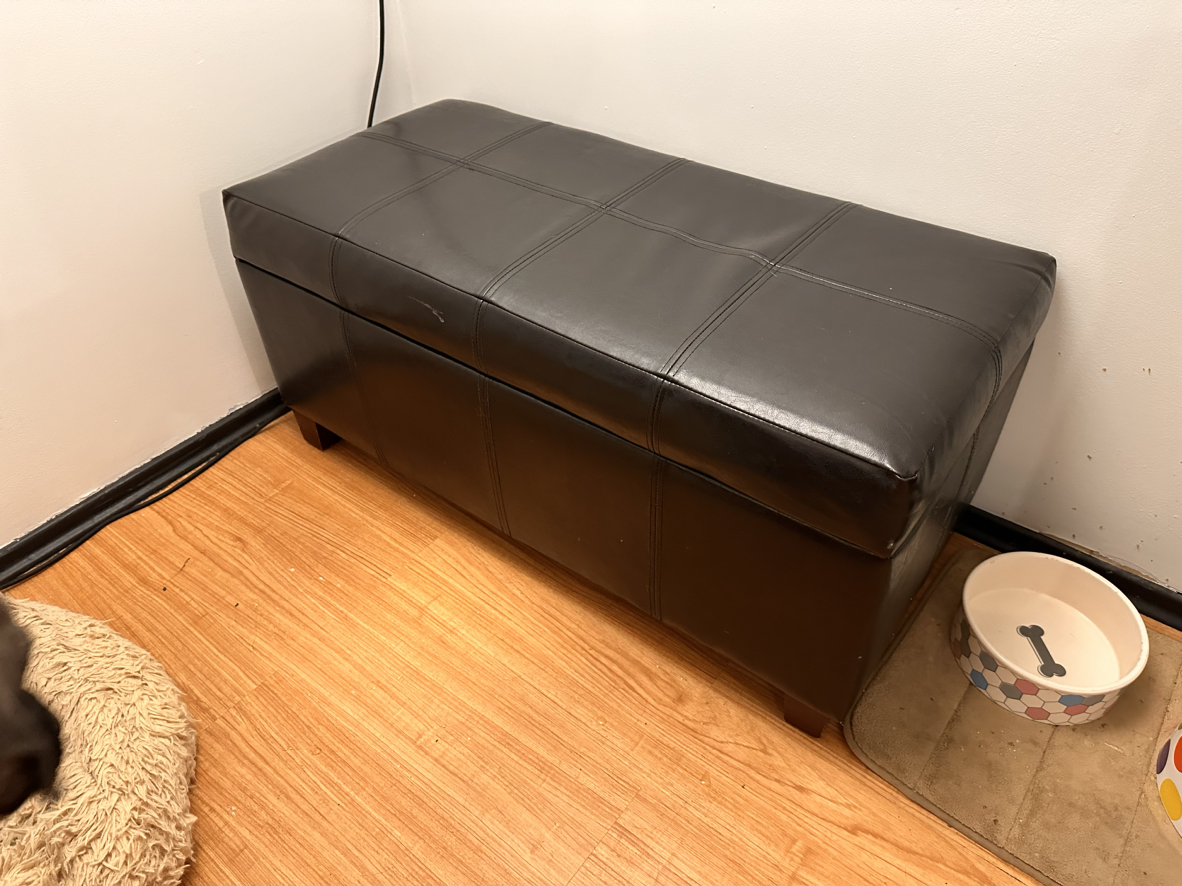 Ottoman with storage: Black