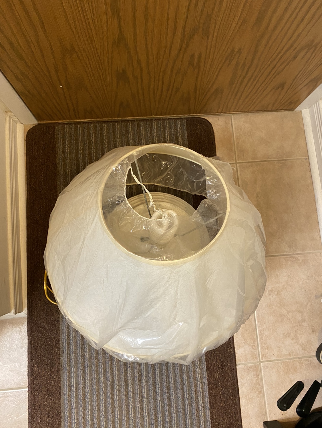 White Table Lamp with Clay base image indicator(2)