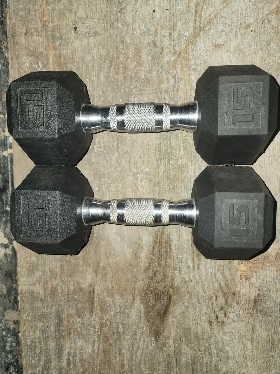 15lb Hex Dumbbell Set-FREE DELIVERY WITHIN NORTH YORK AND VAUGHN thumbnail