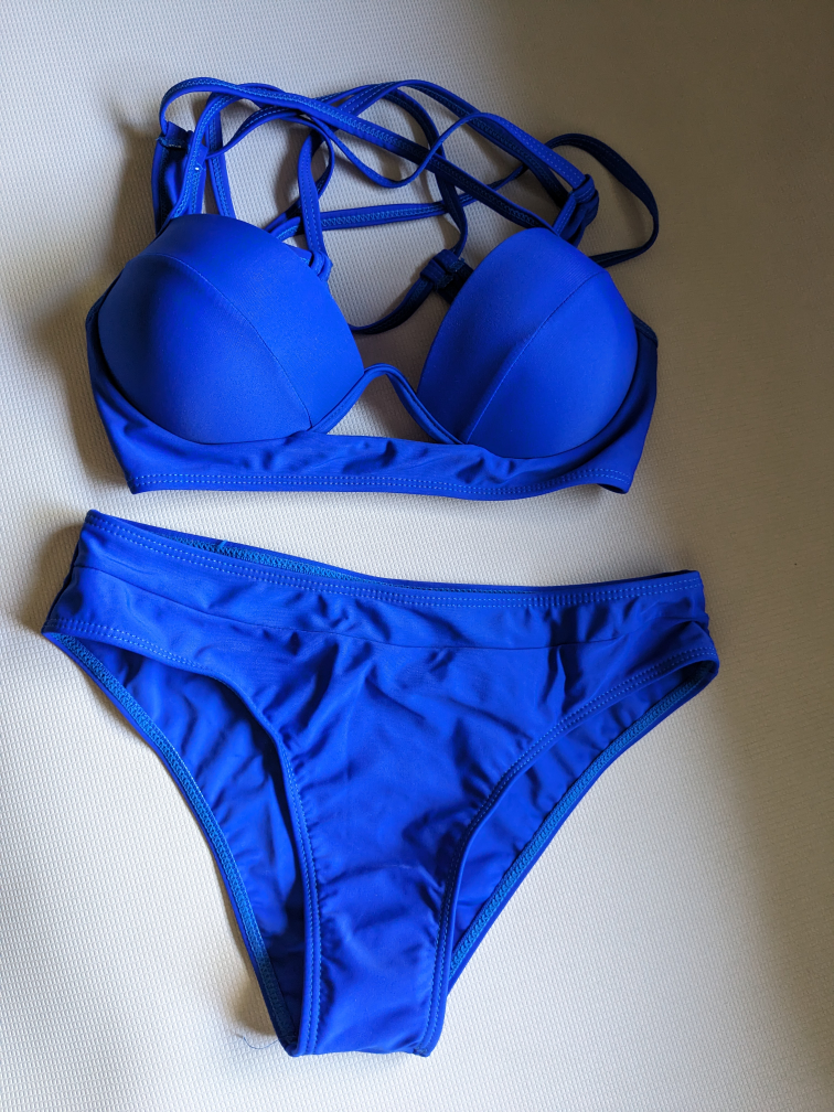Royal blue bikini set swim wear (size S, B cup)