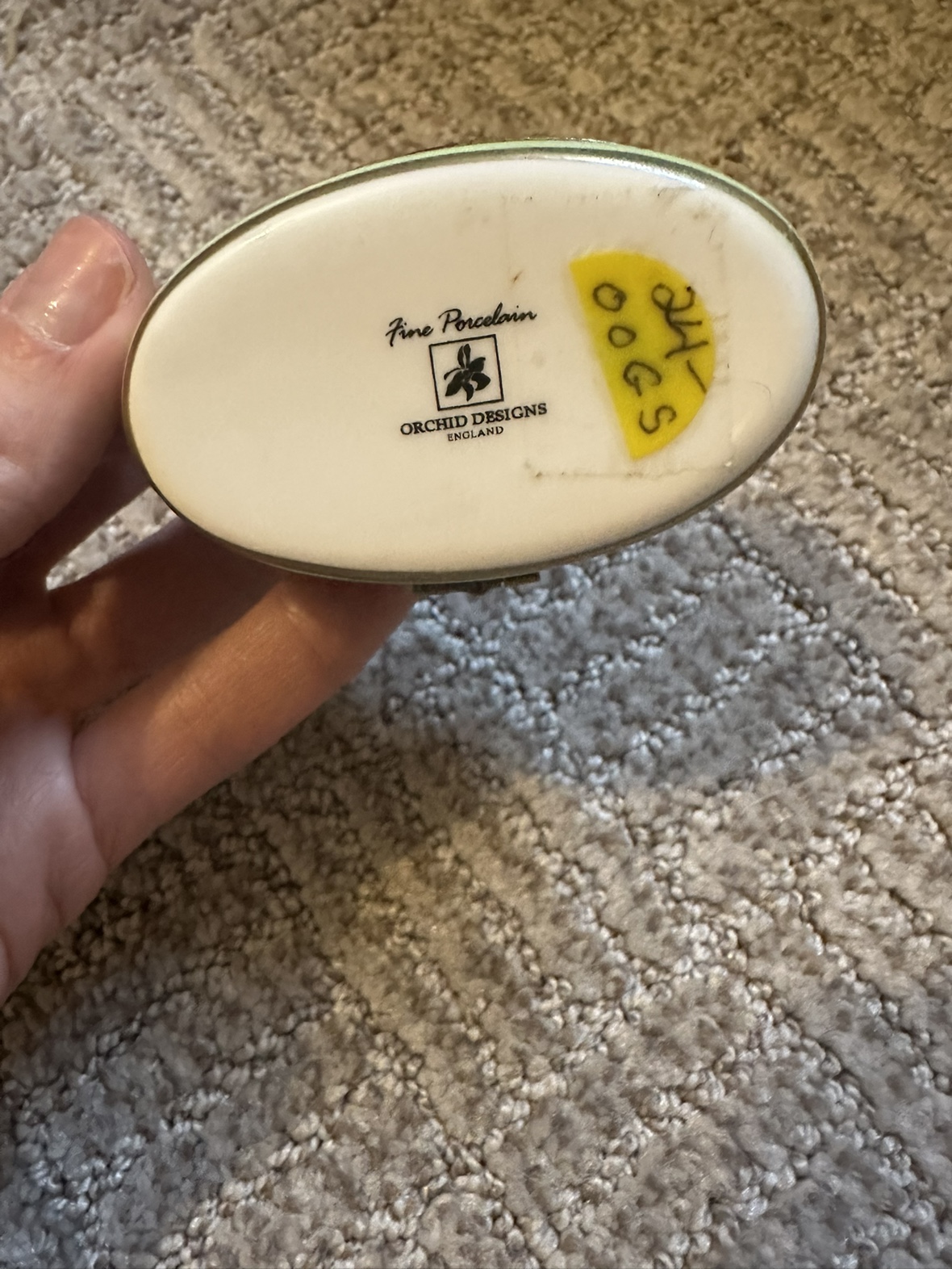 Antique porcelain trinket box - photo 4