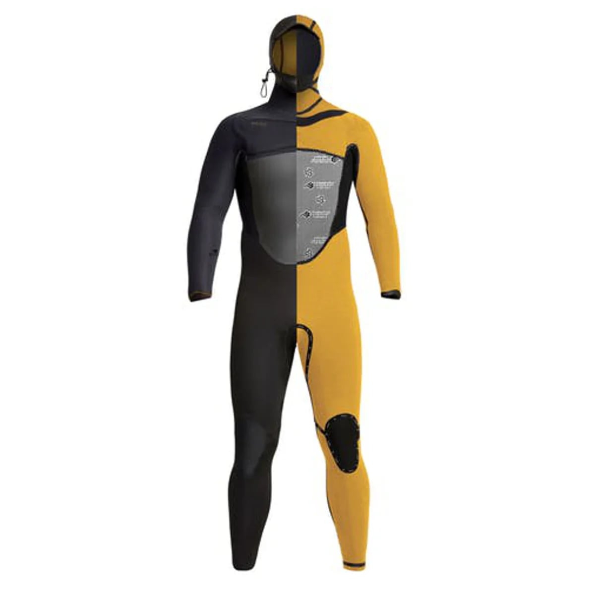 Xcel Men's Drylock 6/5mm Hooded Full Wetsuit (Medium)