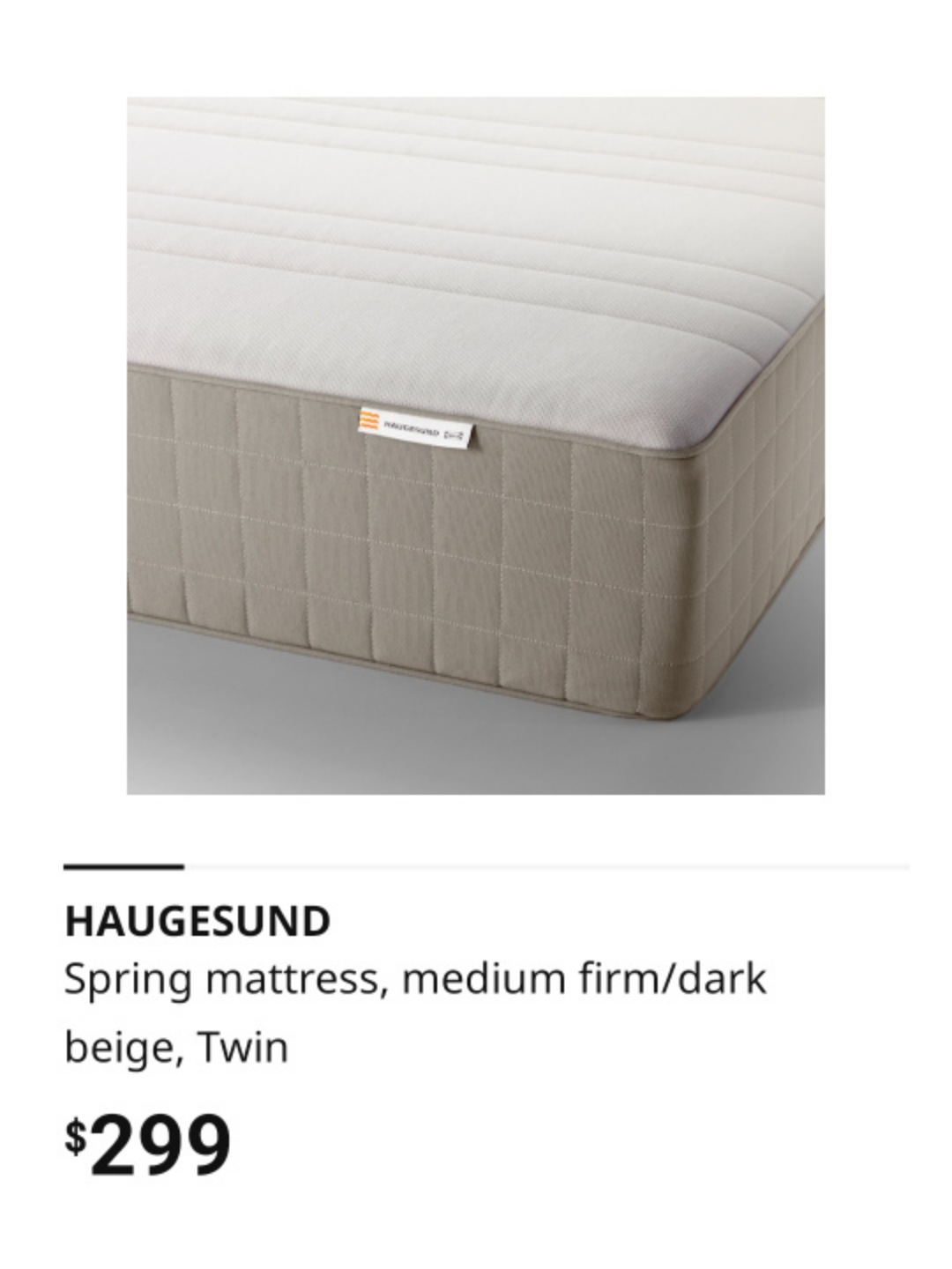 Ikea Twin Mattress (Haugesund) with a frame - photo 5