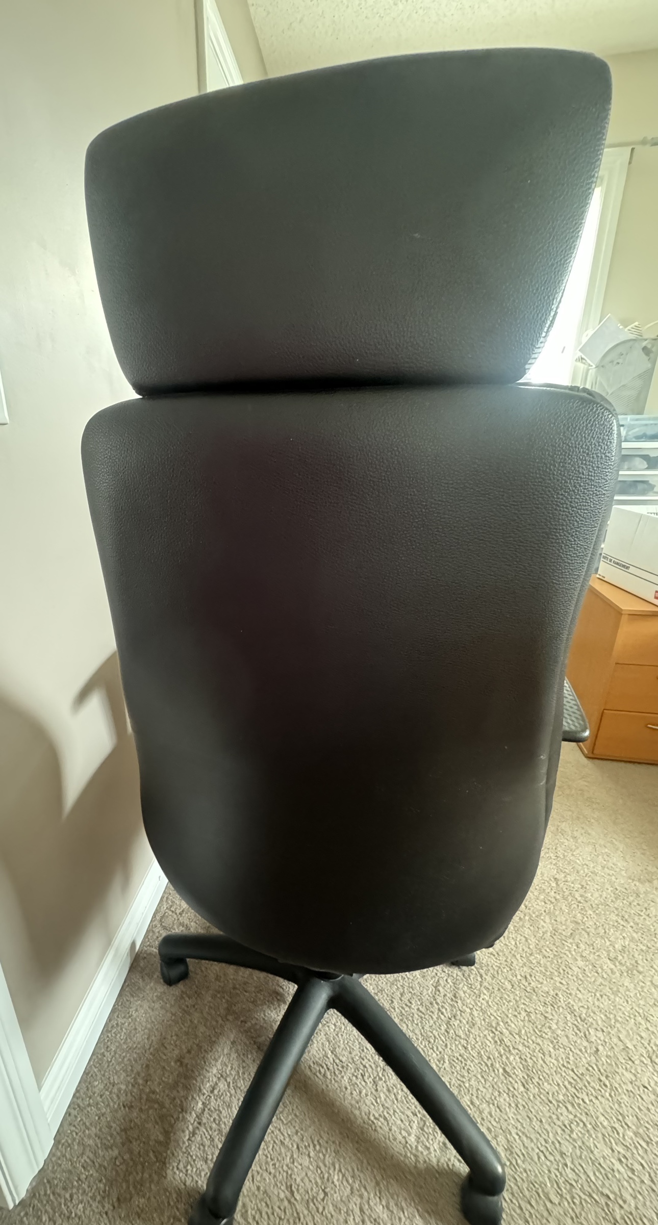 Black Leather Executive Office Chair with High Back, - photo 3