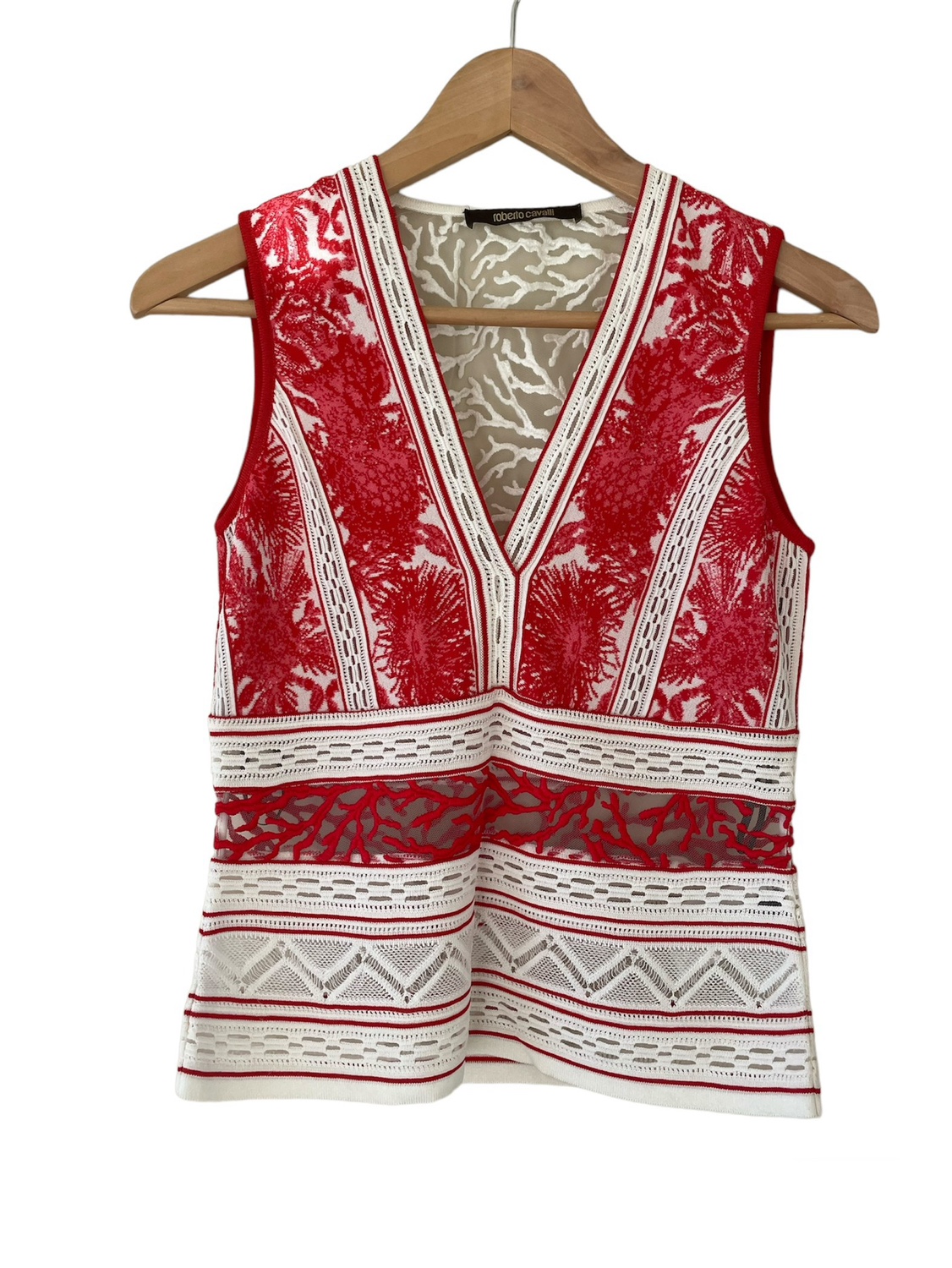 Roverto Cavalli Coral Jacquard Top image indicator(3)