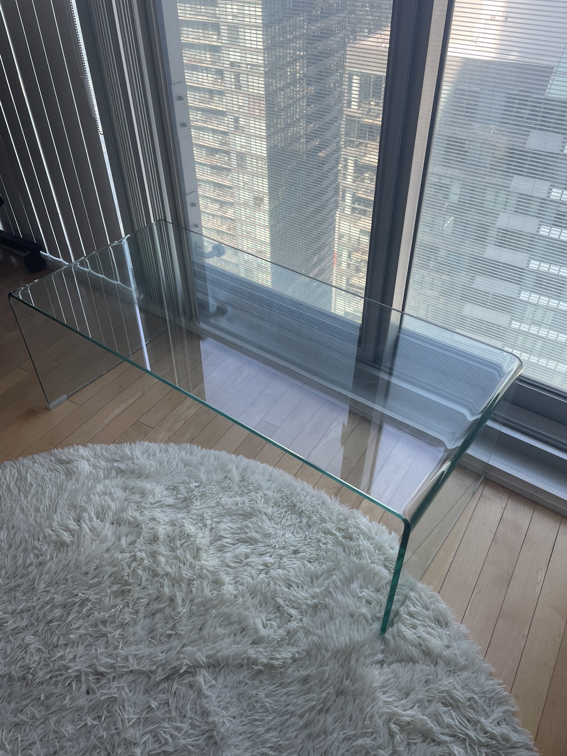 GLASS COFFEE TABLE, Waterfall (Moving Out Sale) - photo 4