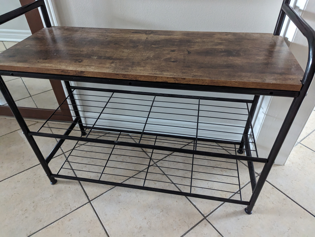 Hall tree with moving hooks and shoe rack image indicator(3)