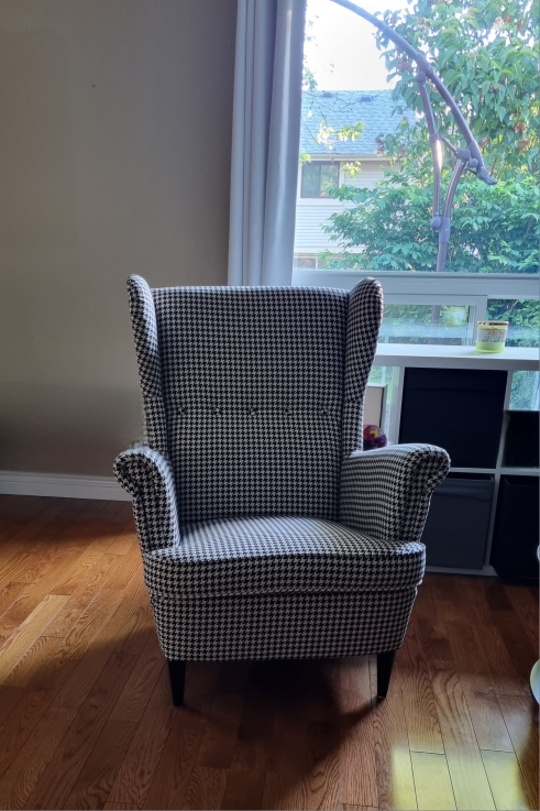 ARMCHAIR STRANDMON- Vibberbo black/beige