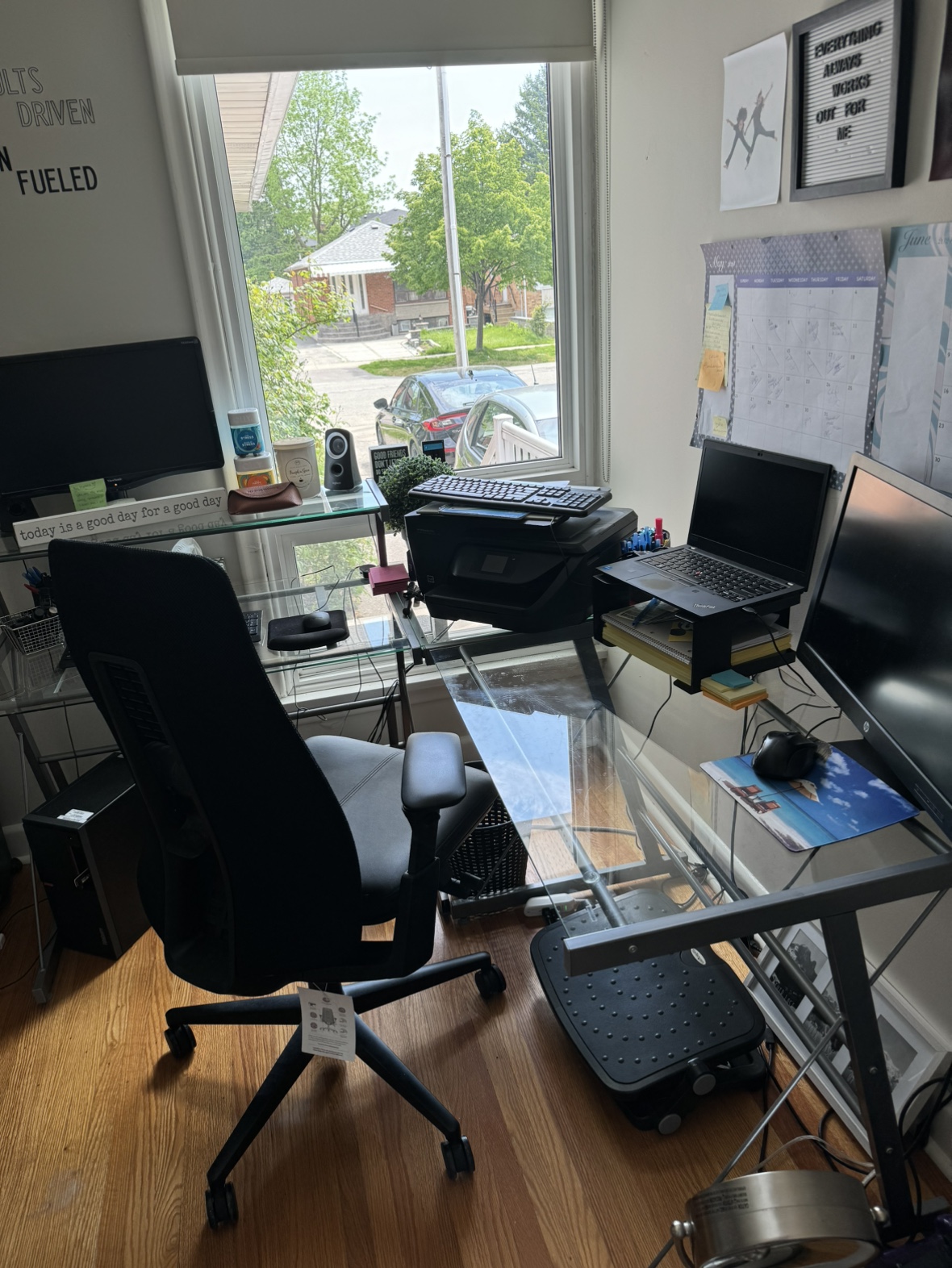 Glass desk