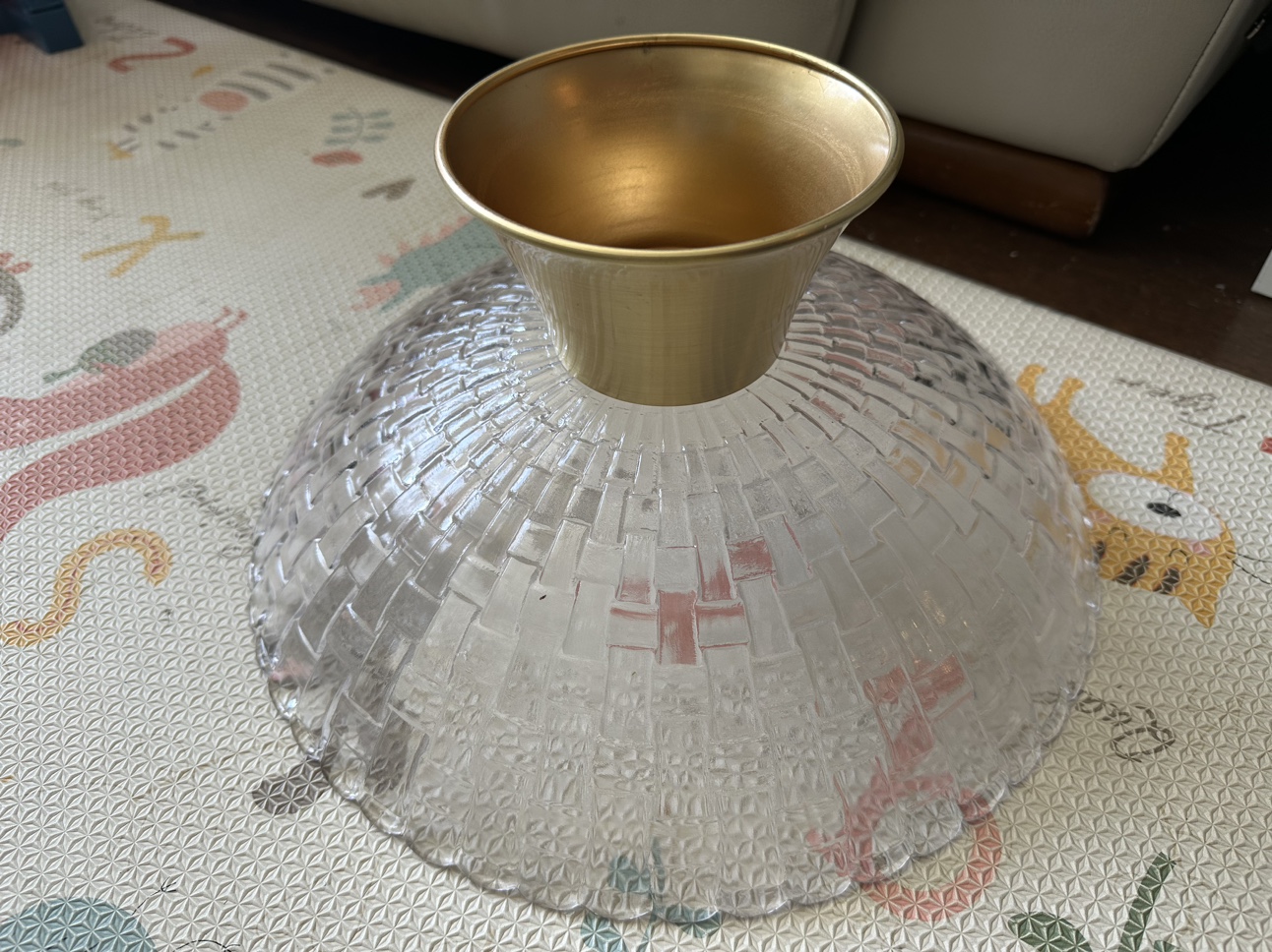 Glass and metal fruit holder - photo 4