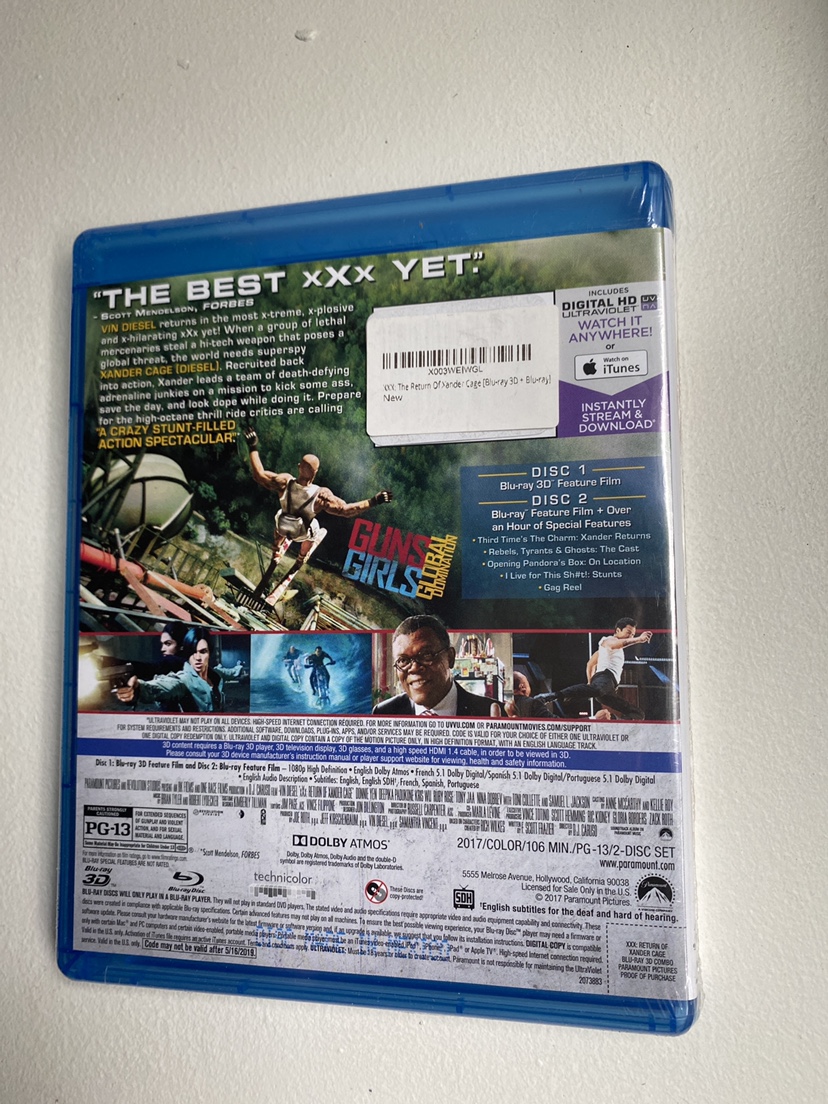XXX: The Return Of Xander Cage [Blu-ray 3D + Blu-ray] - photo 2