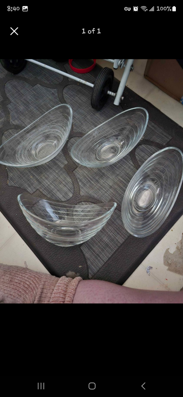 set of ice cream Sundae bowls