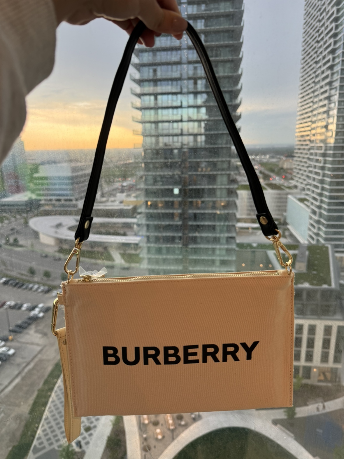 Authentic Burberry Pouch Converted into Shoulder Bag image indicator(4)