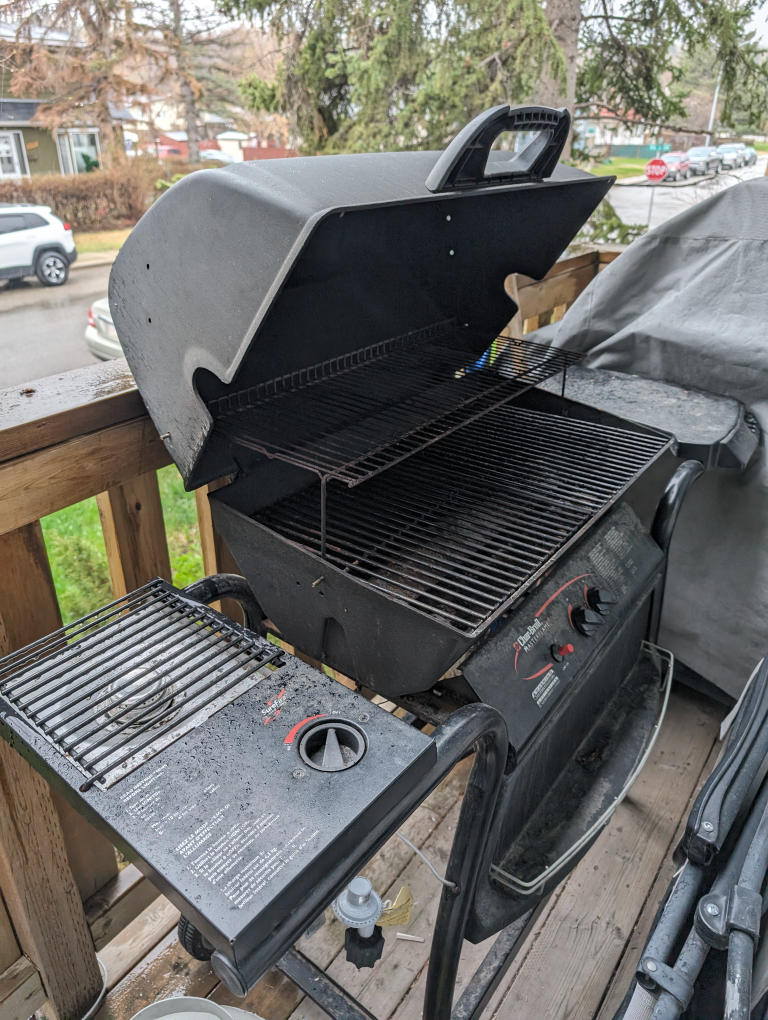 Propane BBQ with side stove