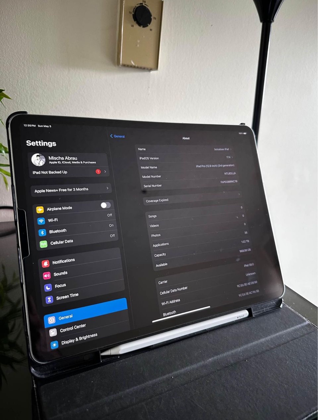 iPad Pro 12.9” (3rd Gen), 1TB Storage