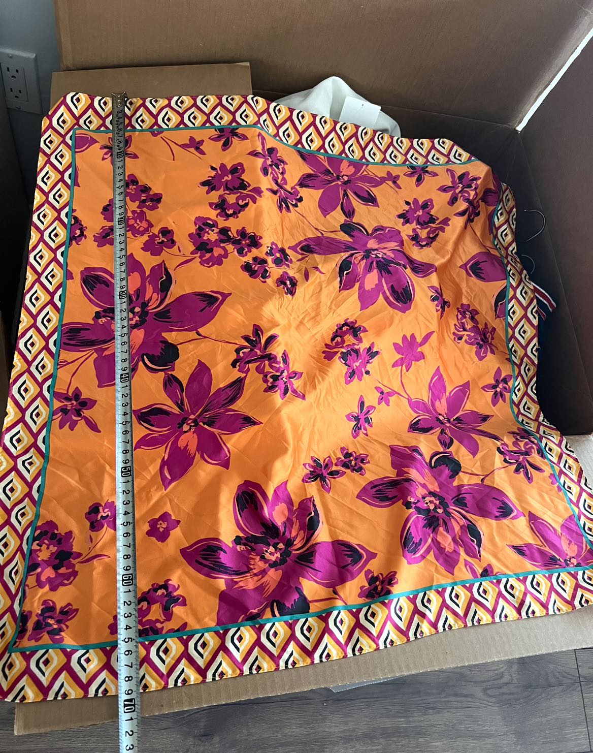 NEW ZARA Square Floral Scarf