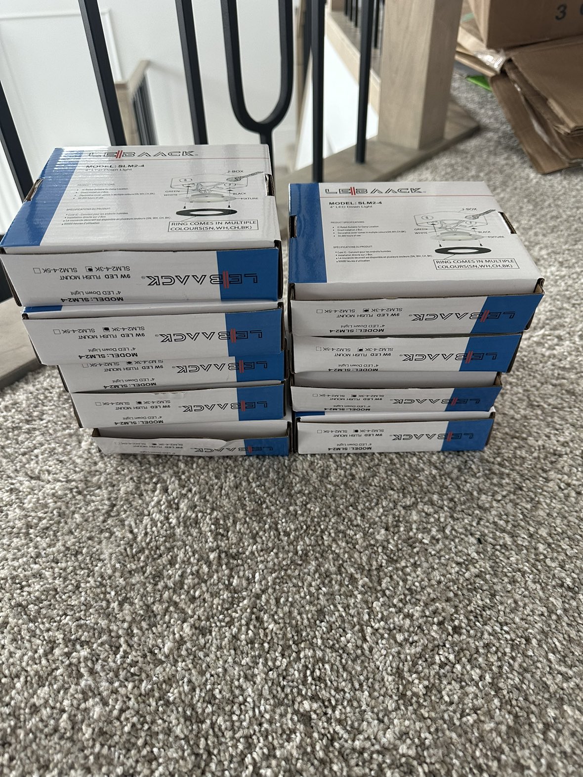 4” LED DOWNLIGHT FLUSH MOUNT 5000K- 9 in Total