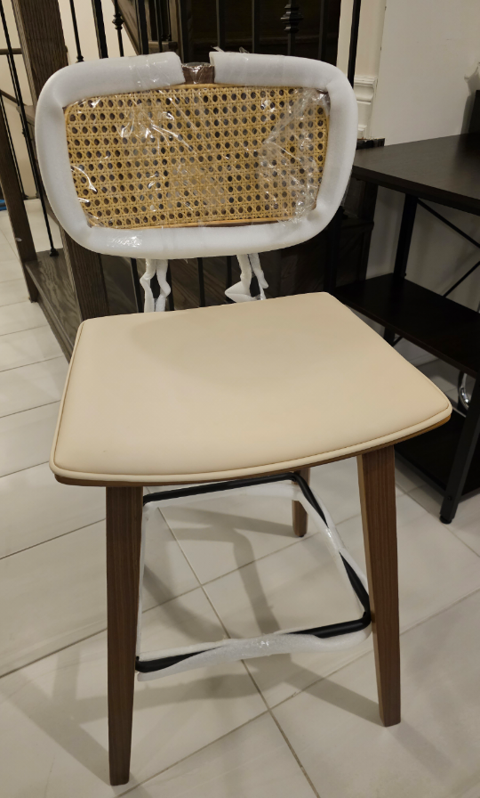 upholstered rattam counter & bar stool