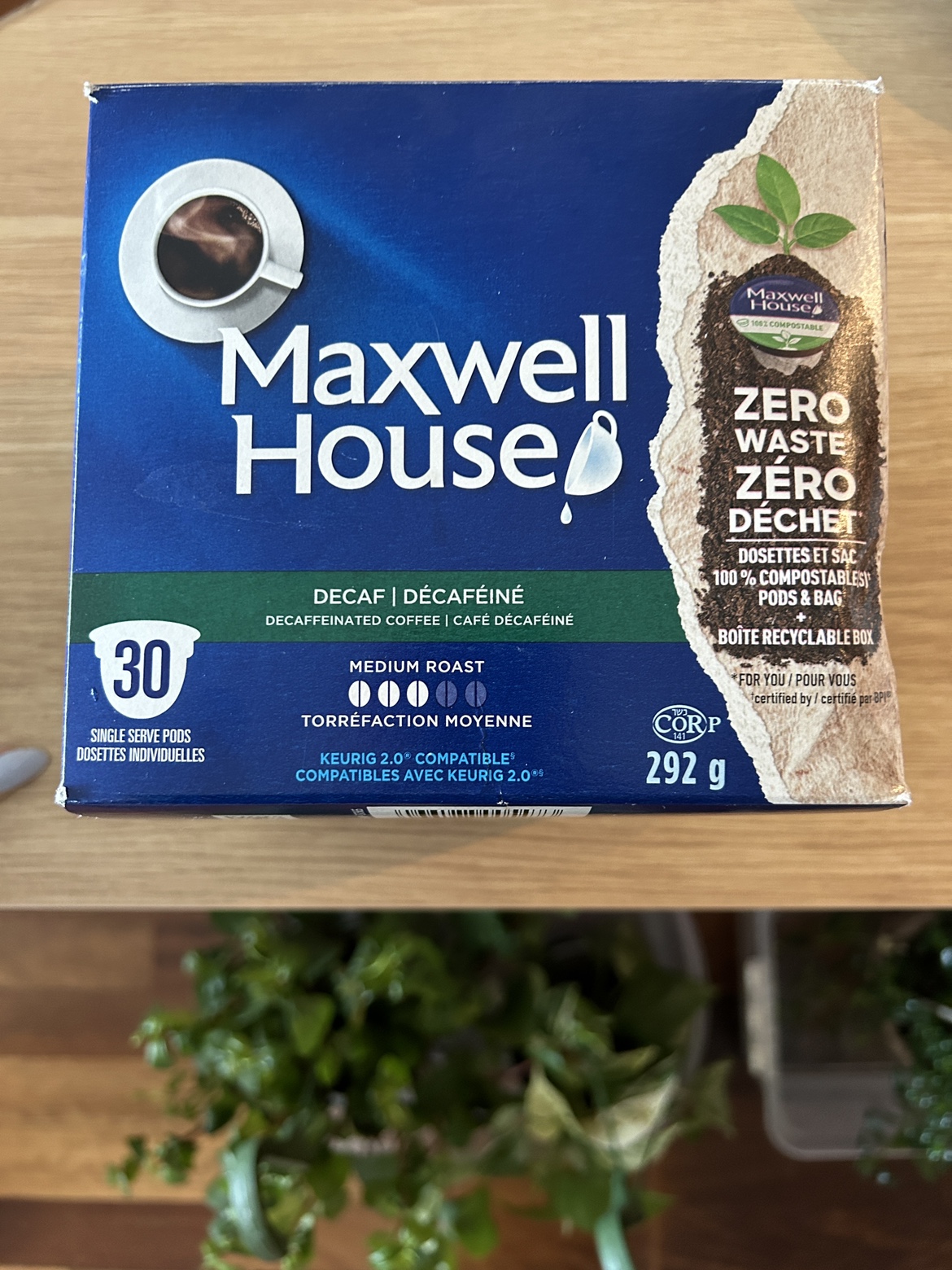 Maxwell house decaf pods