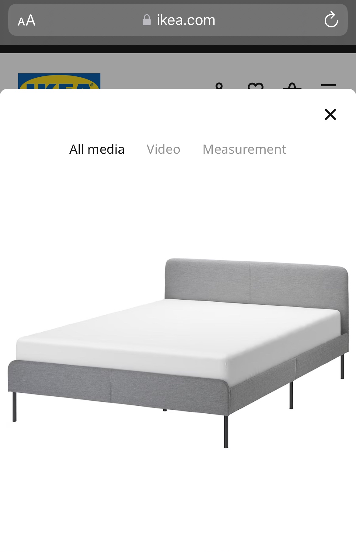 Full bed frame (mattress not included)