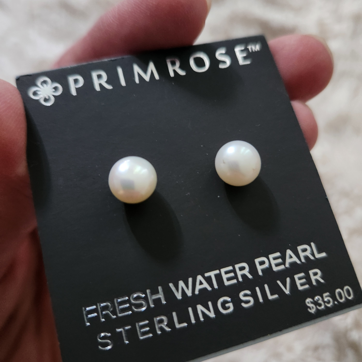 Freshwater pearl stud earrings - photo 3