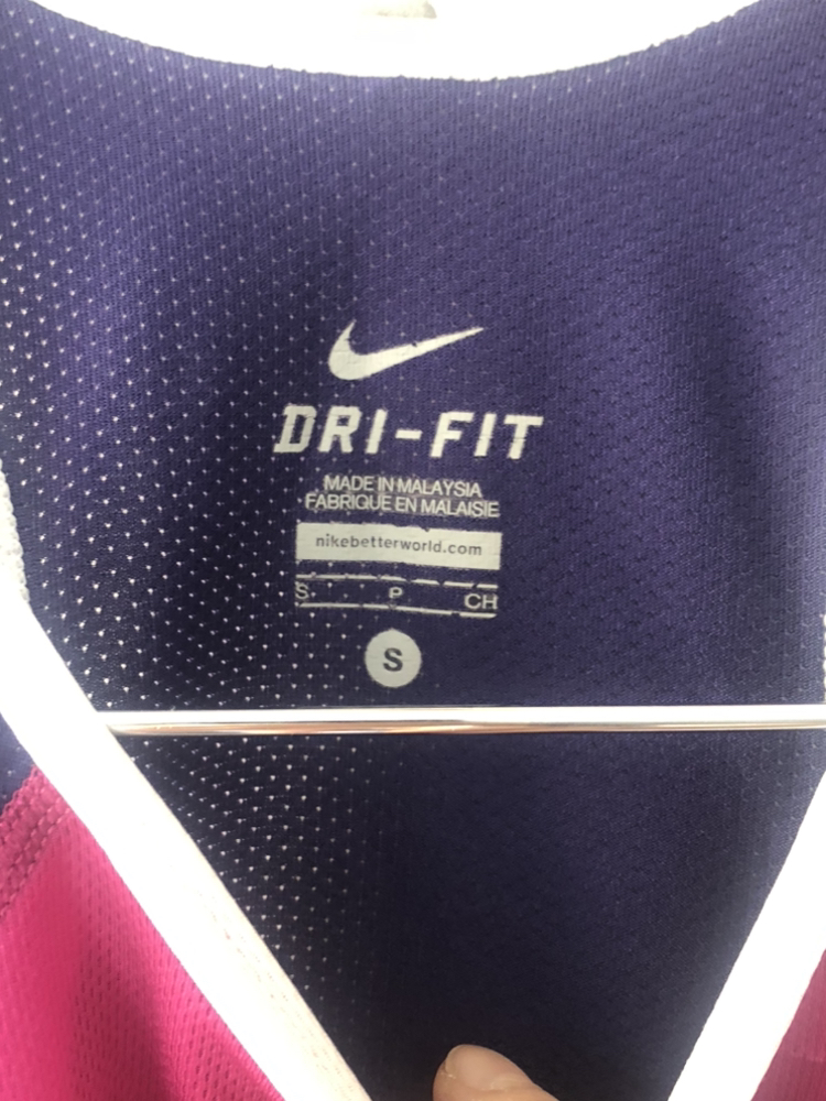 S- Nike Pink/Purple DRI-Fit Running Tank image indicator(3)