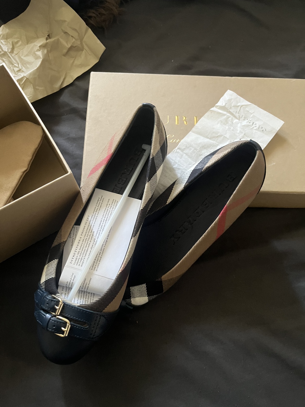 New Burberry flats for sale