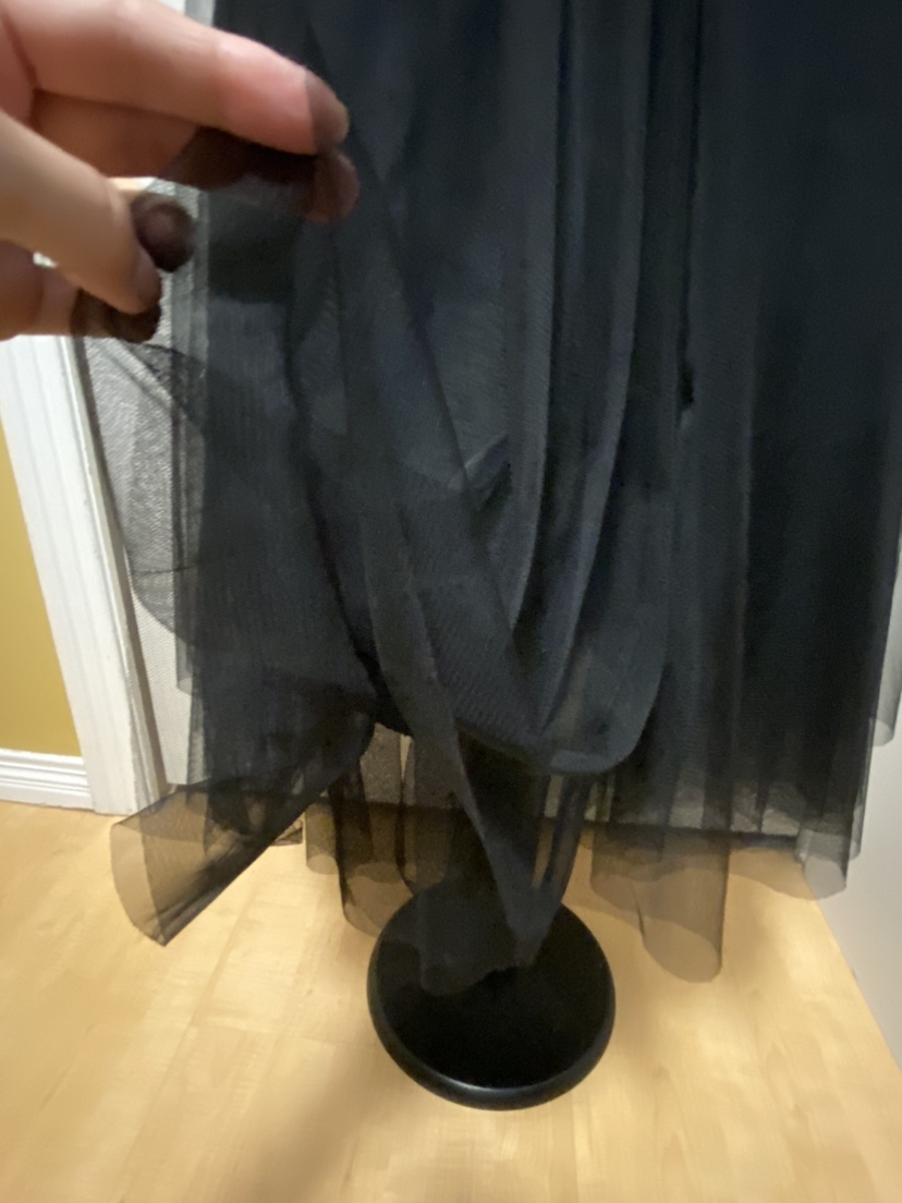 Long Black Mesh Skirt - photo 2