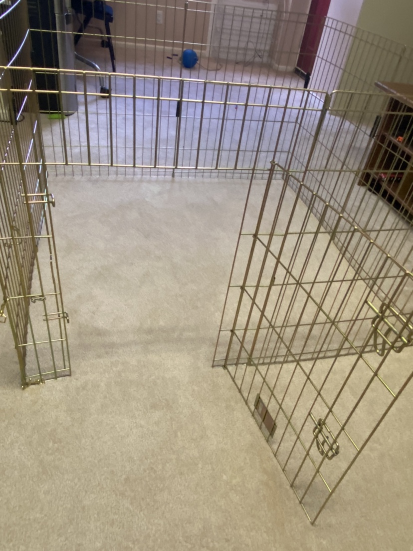 Basic dog exercise fence pen with dog gate - photo 4