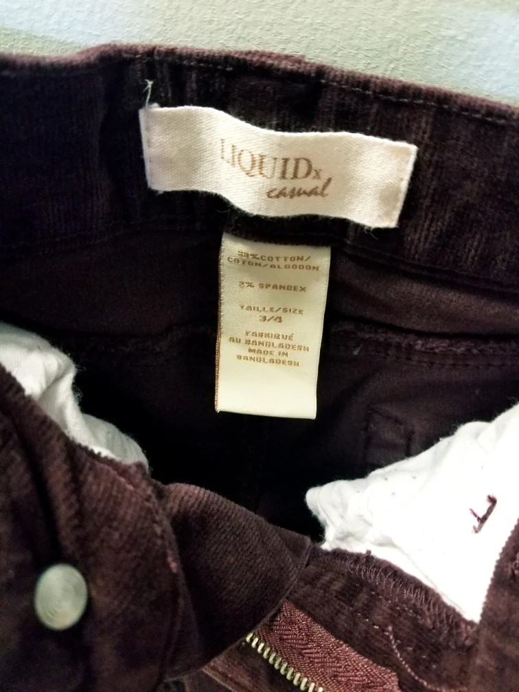 Dark Mauve Thin Corduroy Slim Fit Pants image indicator(7)