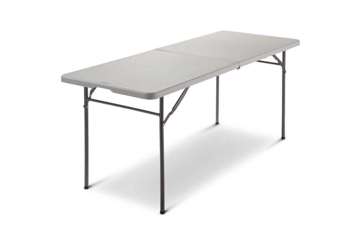 Plastic & Metal Folding Table with Handle