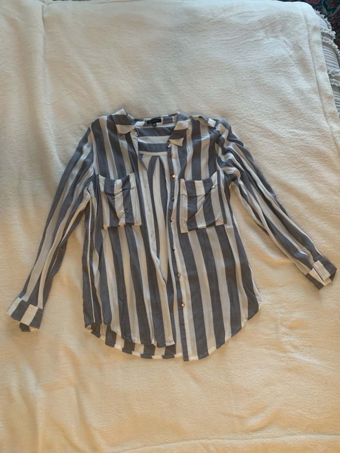 Striped button up thumbnail