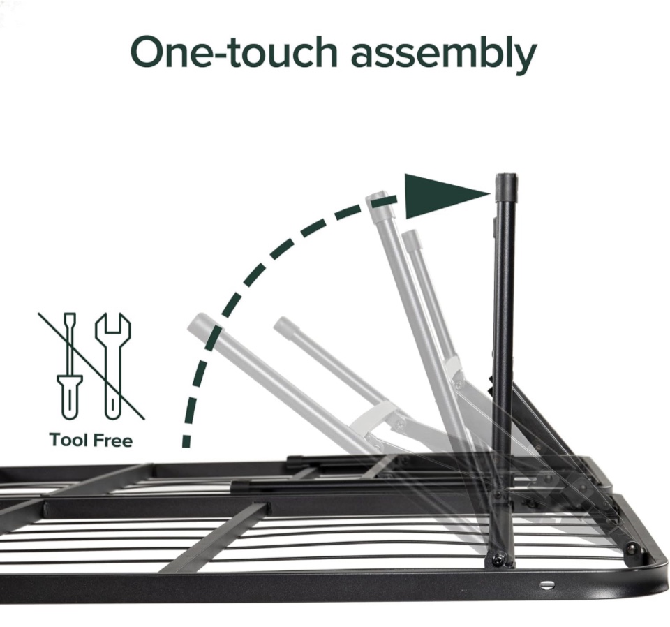 King size metal bed frame / Foldable - photo 4