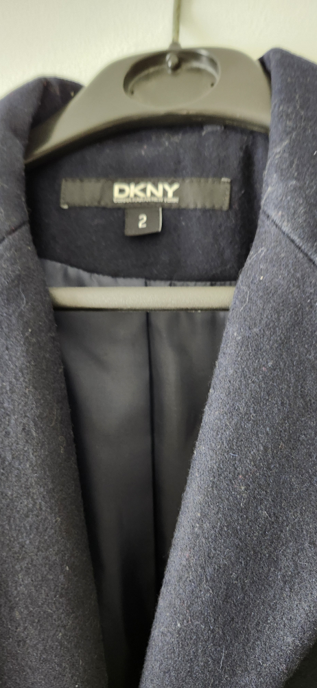 DKNY Wool Navy Coat - photo 2