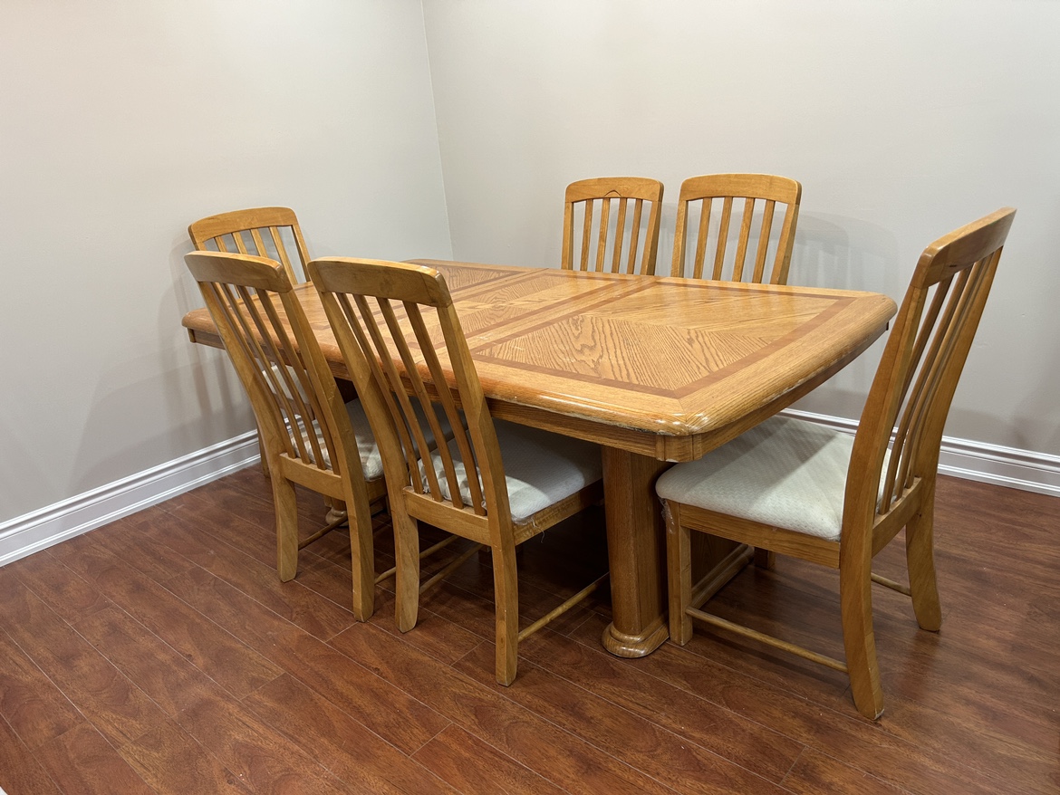 Wooden Dining Table Set - Oak (6 seat) Moving Sale - photo 2