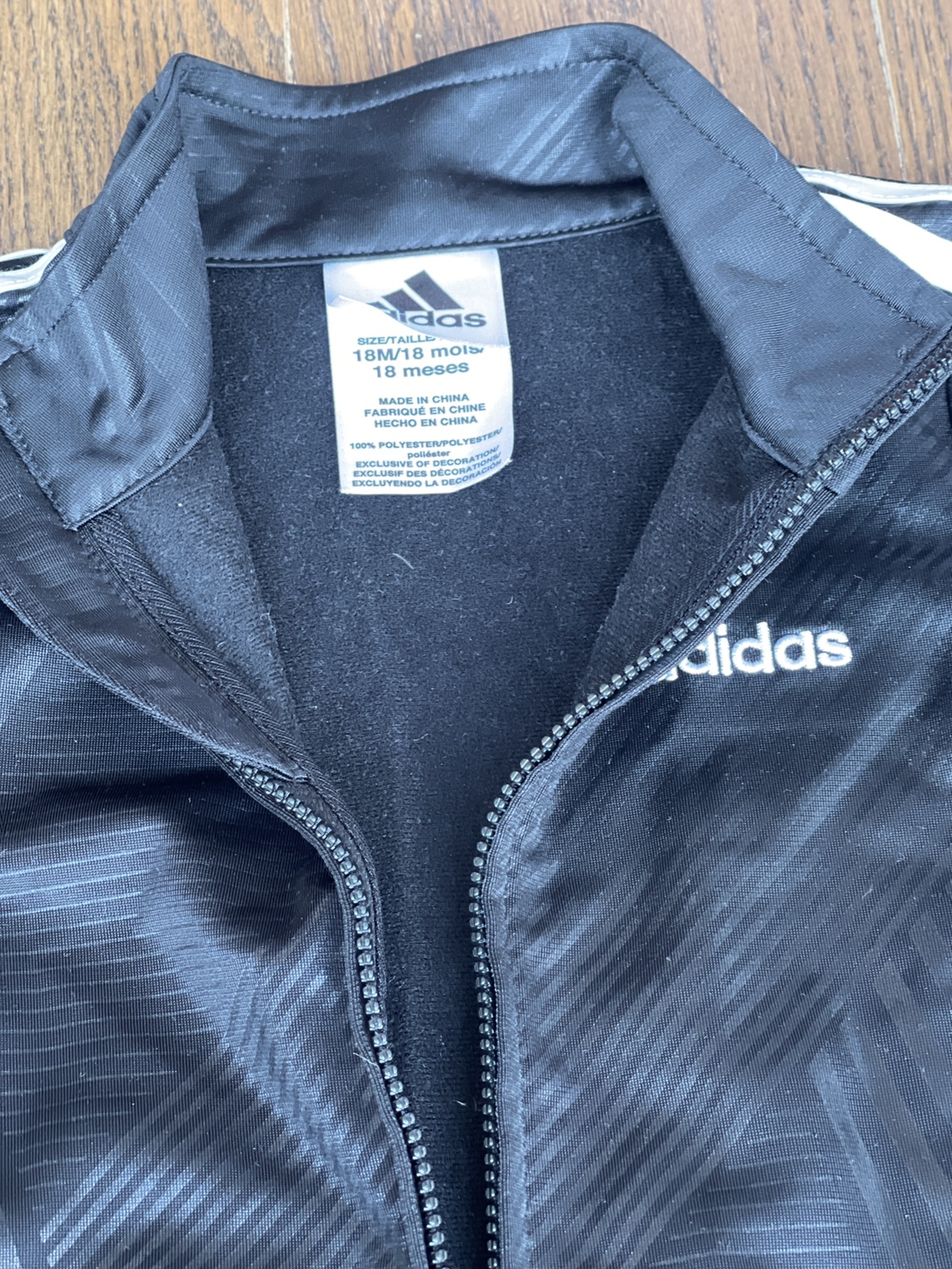 Adidas black Track Suit 18 months sweatsuit 3 stripes image indicator(4)