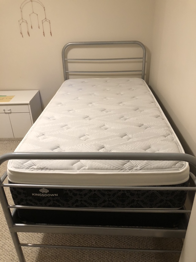 Twin euro top mattress and box spring