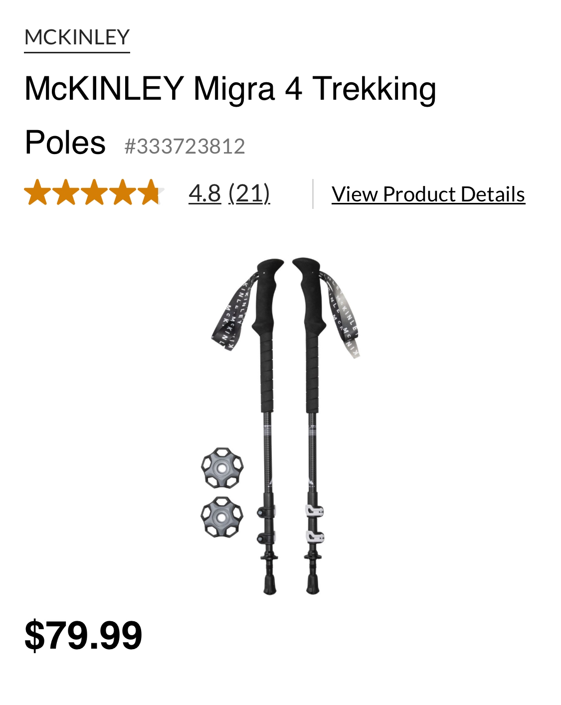 McKINLEY Migra 4 Trekking Poles / Hiking Poles - photo 2