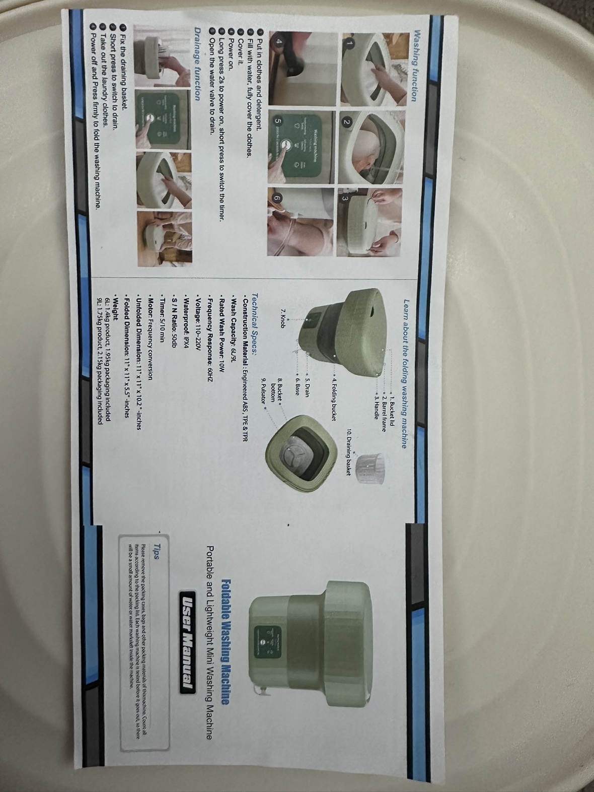 Portable Mini washer 6L - photo 5