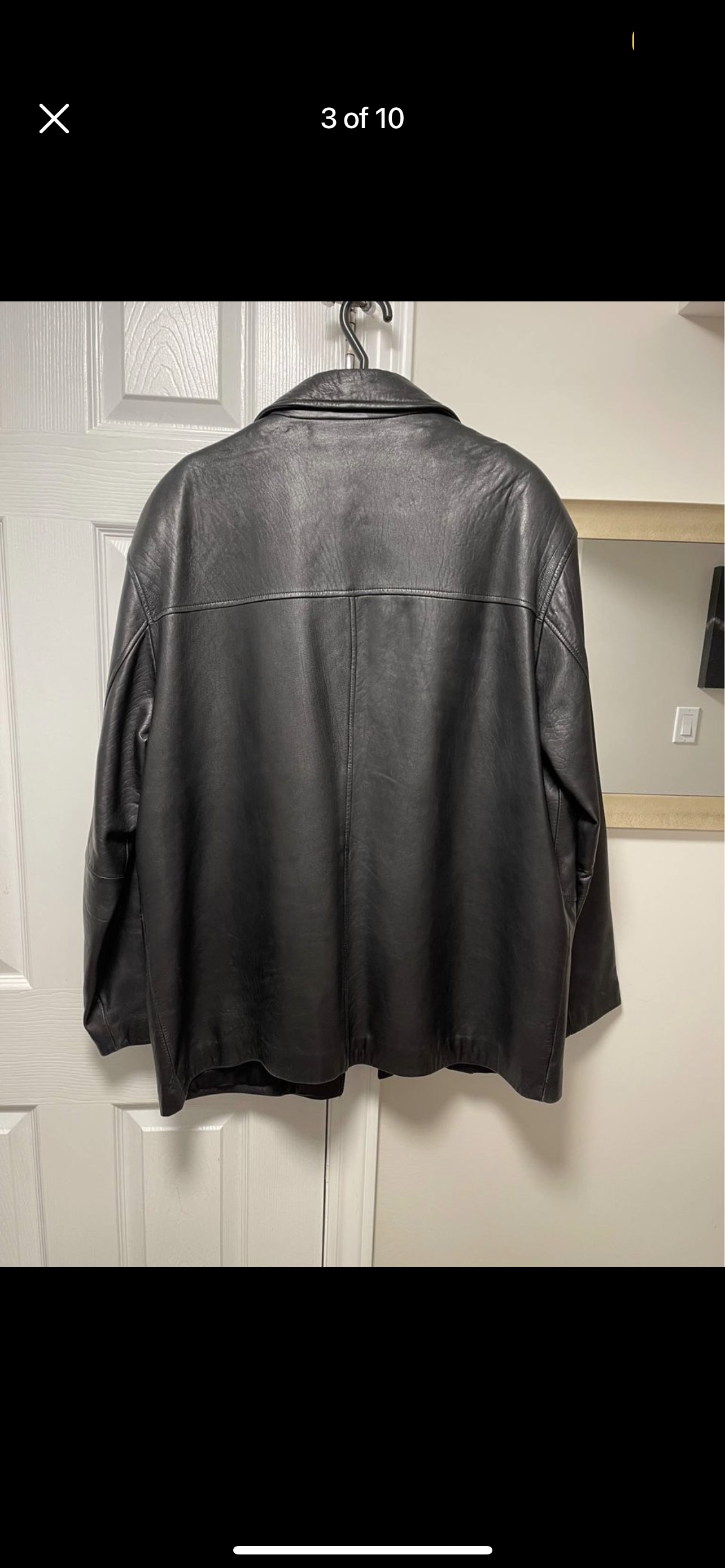 MENS DANIER SUPER SOFT LAMB SKIN BLACK LEATHER JACKET - photo 3