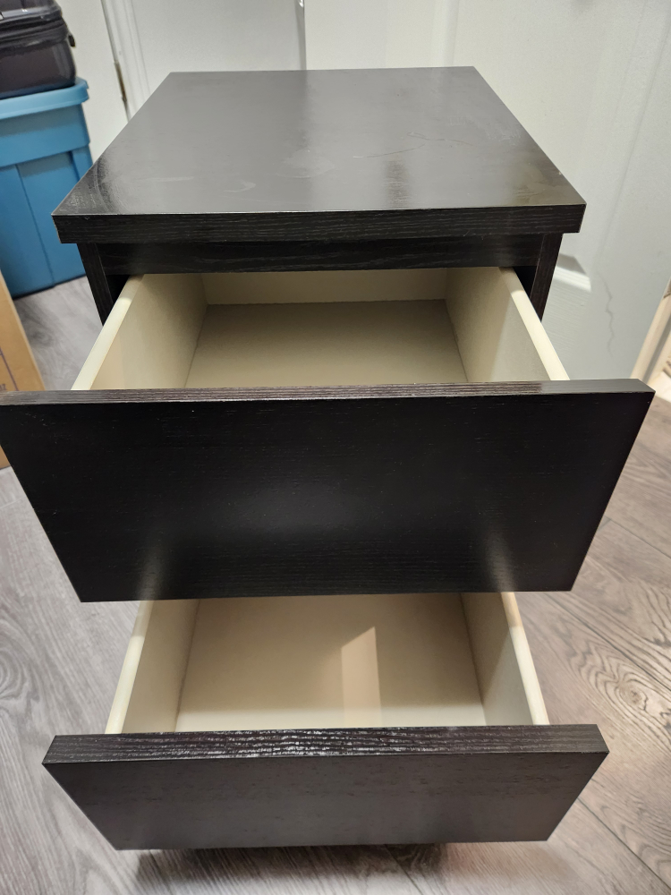 Ikea night stand in black-brown - photo 2