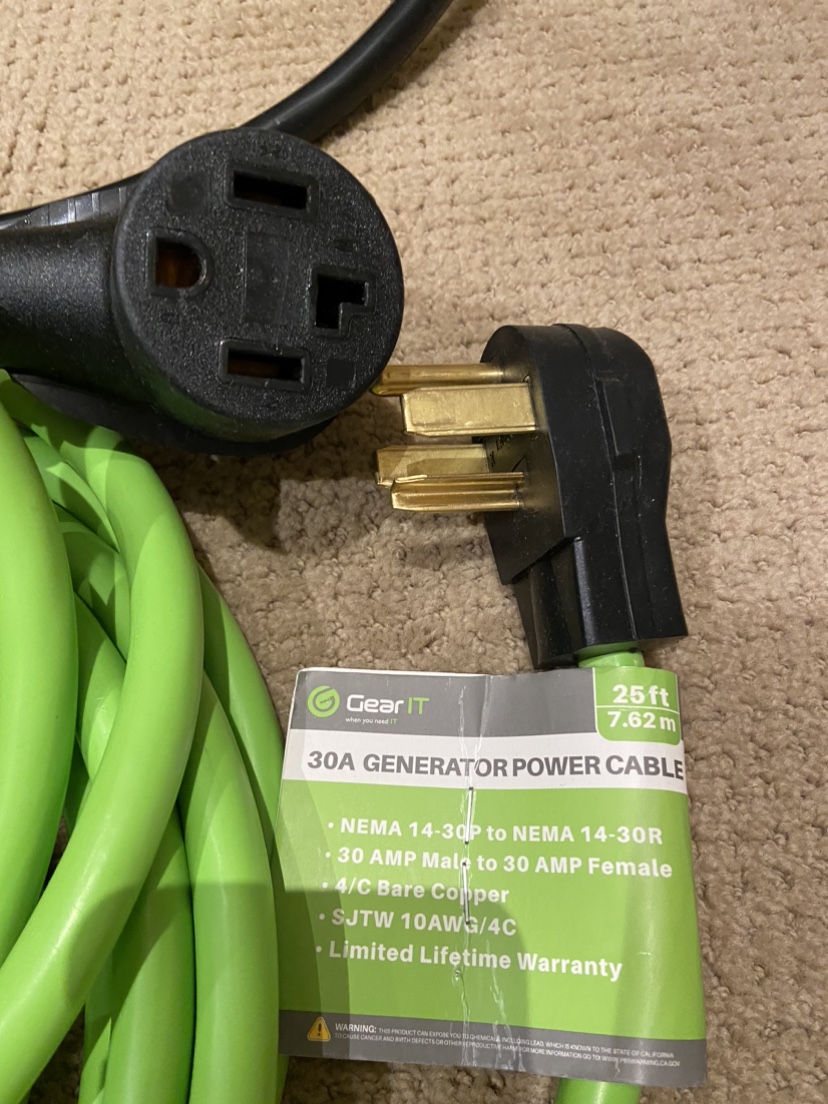 25 feet EV / RV Charger extension cable with adapter image indicator(2)