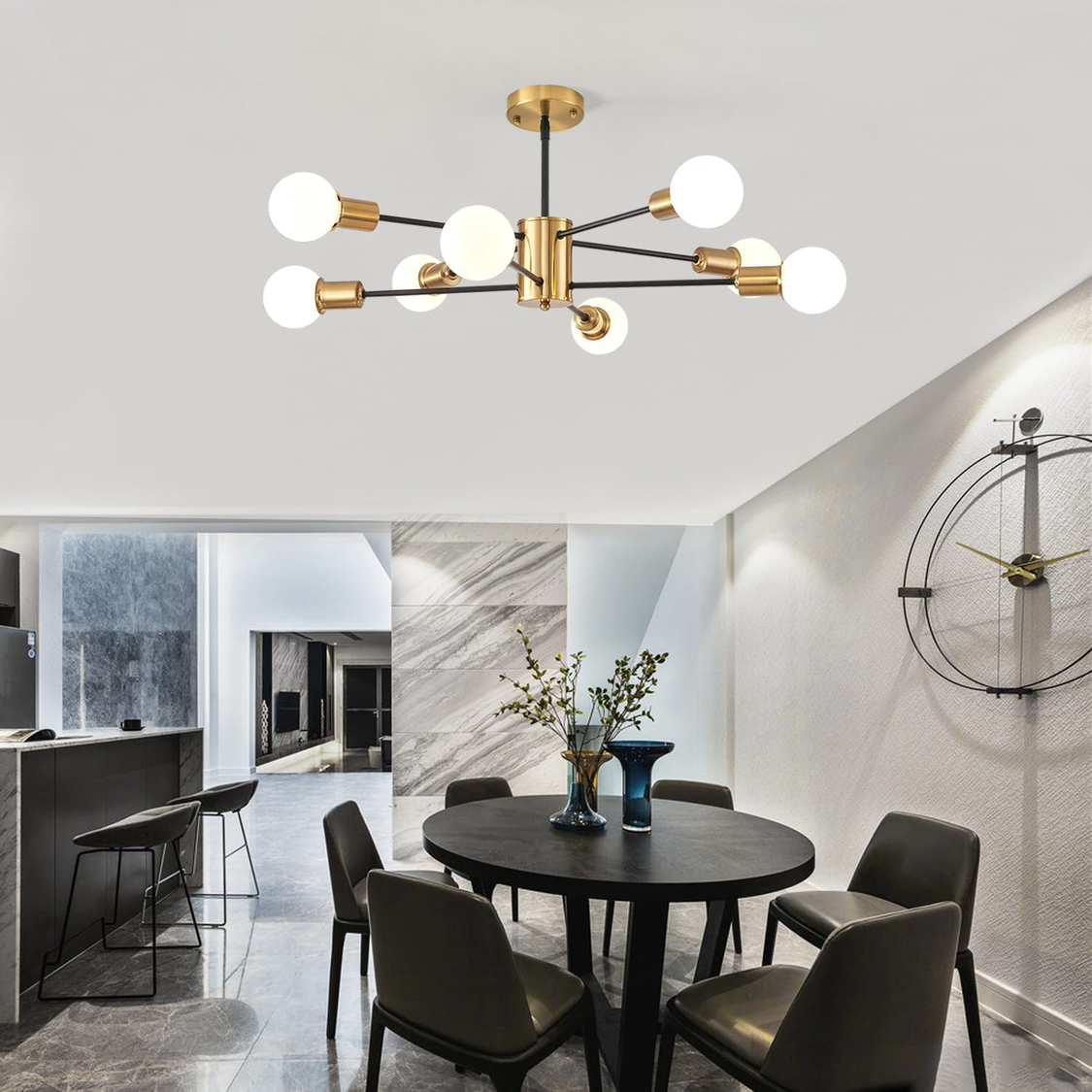 Eight Light Sputnik Satellite Chandelier - photo 5