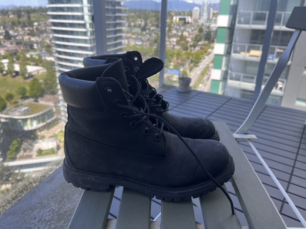 Black Timberlands Boots - Size 8M