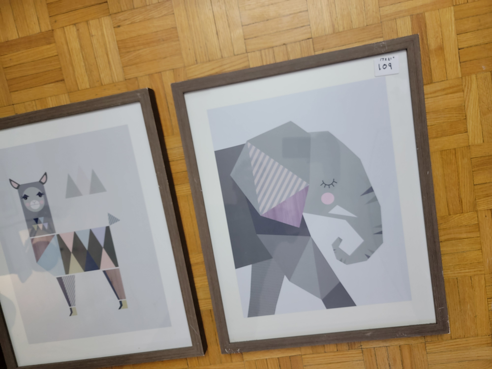 3 x Animal Framed Wall Art Structube 17"x21 image indicator(3)