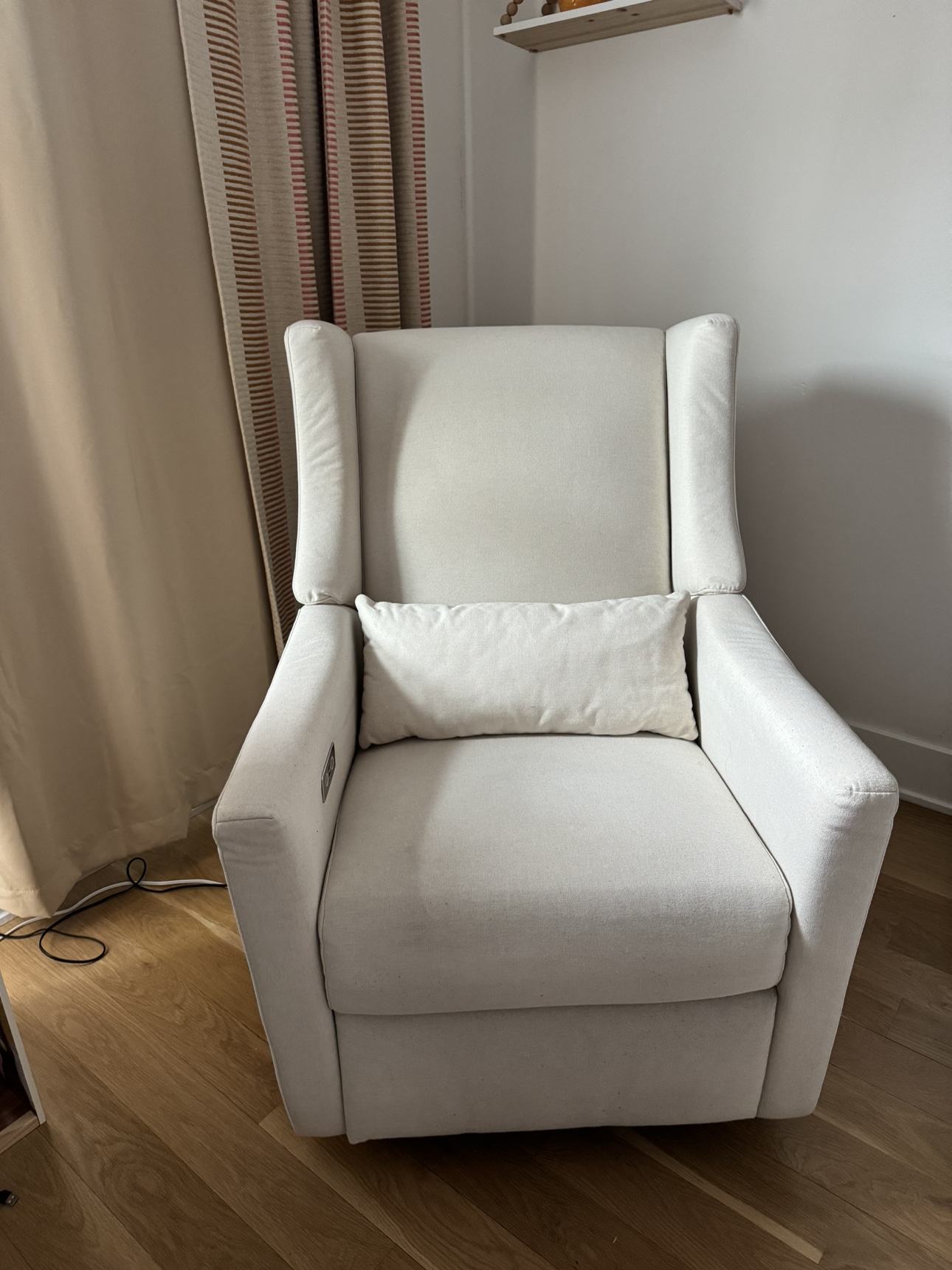 Nursery swivel recliner chair