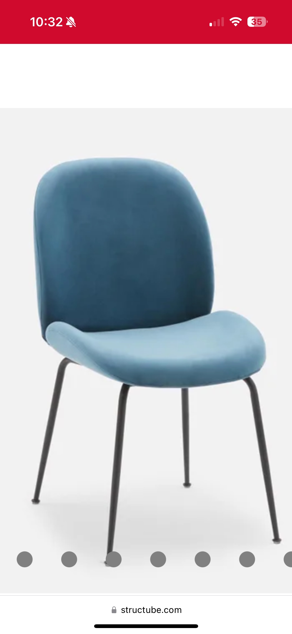 Velvet blue/navy chair - photo 4