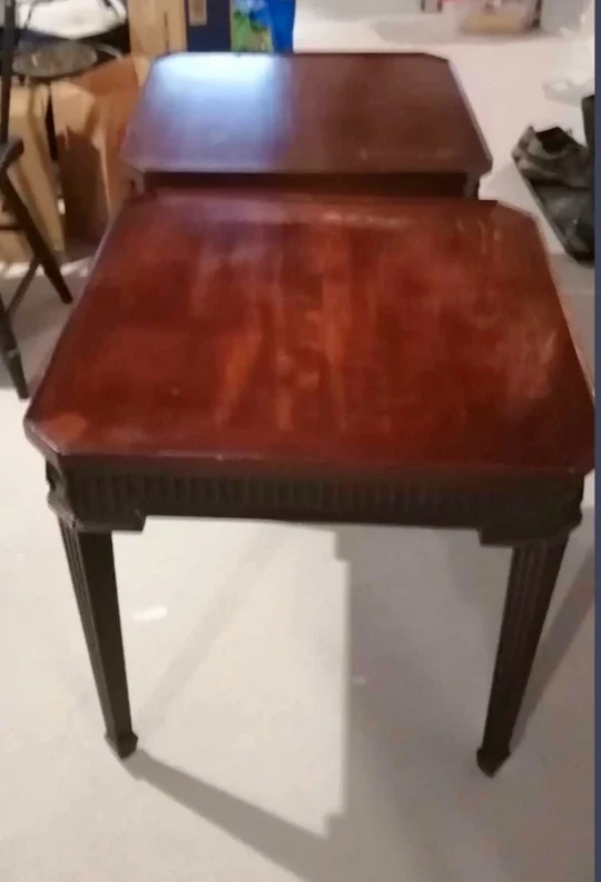 NEED GONE BY MAY 23RD -Eaton's Vintage Mahogany Side Tables x 2 - photo 5