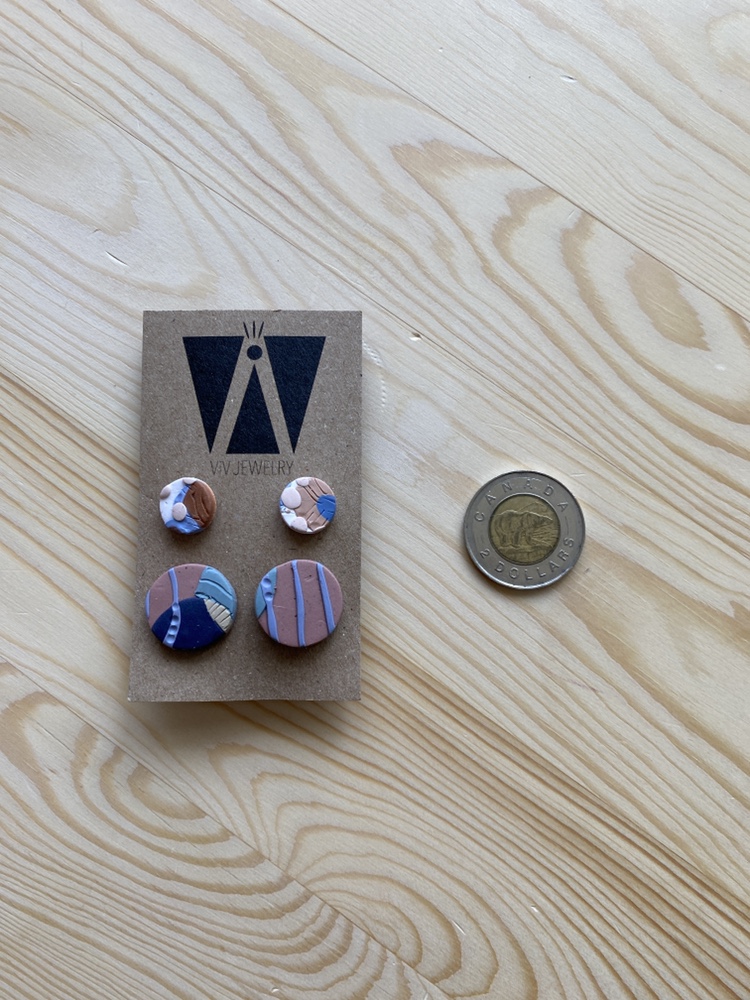 Floral Polymer Clay Stud Earring Set image indicator(2)